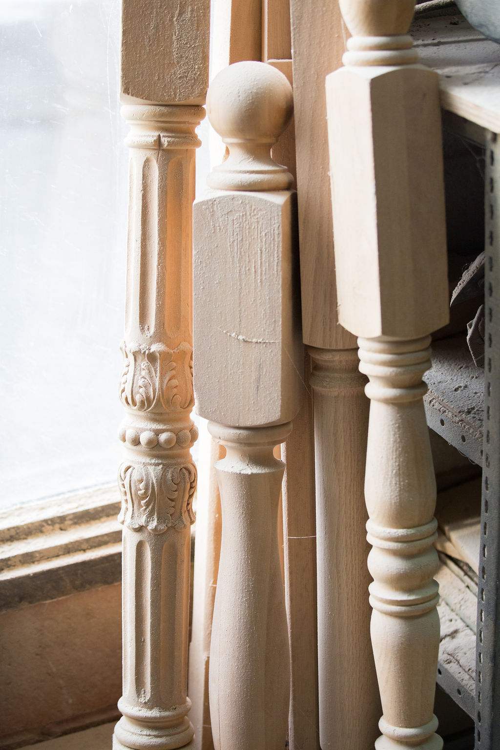 Carved and turned custom posts